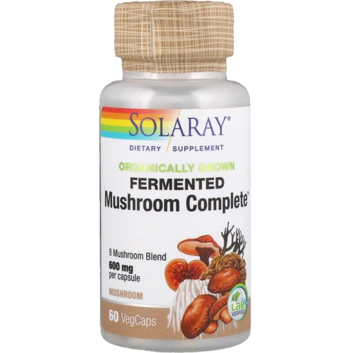 Solaray, Organically Grown Fermented Mushroom Complete, 600 mg, 60 VegCaps (SOR-95379)