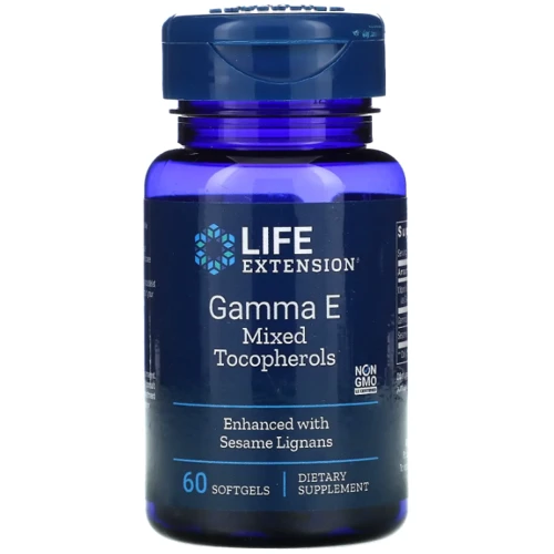 Life Extension Gamma E Tocopherols Вітамін Е: гамма E змішані токофероли 60 капсул