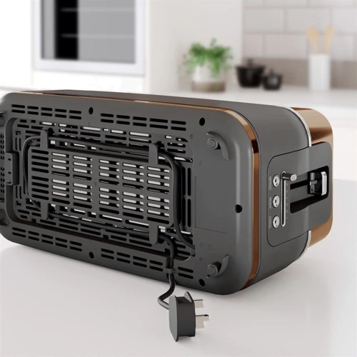 Тостер Morphy Richards 245742 Signature Copper: Съемный поддон для сбора крошек есть