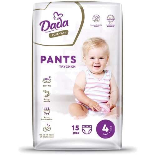Трусики-подгузники Dada Elite Care 4 Maxi 9 -15 кг 15 шт (4820174980726)