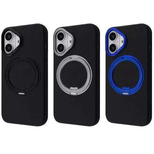 Чехол для iPhone Proove Reinforce Case with Magnetic Ring Gray for iPhone 16: Материалы Пластик и силикон