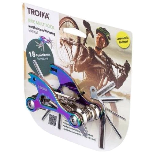 Мультиинструмент для велосипедов Troika Bike Tool 18 функций радужная обработка (BTL15/MC) фото 3
