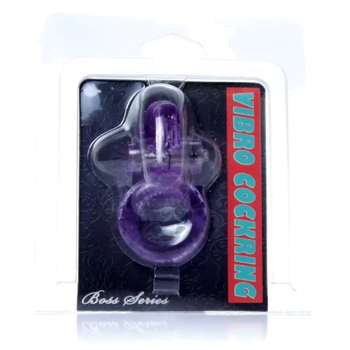 Ерекційне вібро кільце BOSS Rabbit Vibro Cock Ring Purple, BS6700048