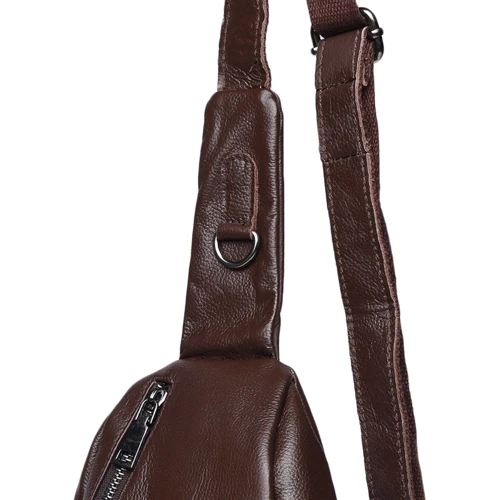 Мужская сумка-слинг Borsa Leather коричневая (K1029-brown): Страна производитель Украина
