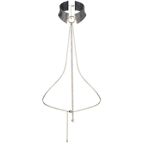 Ожерелье-воротник Bijoux Indiscrets Desir Metallique Collar - Black