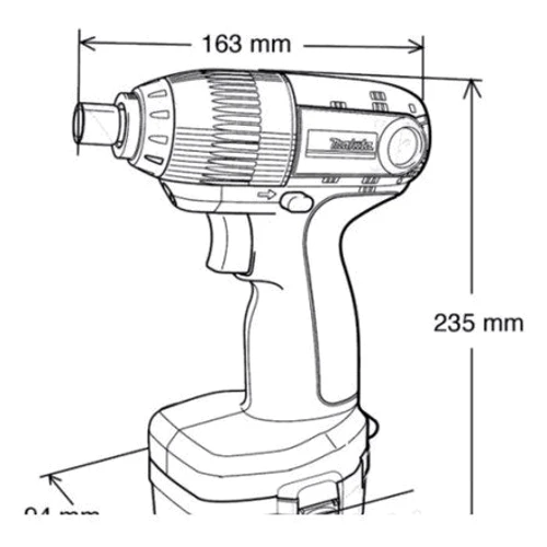 Шуруповерт аккумуляторный Makita 6980FDWDE: Тип инструмента ударный