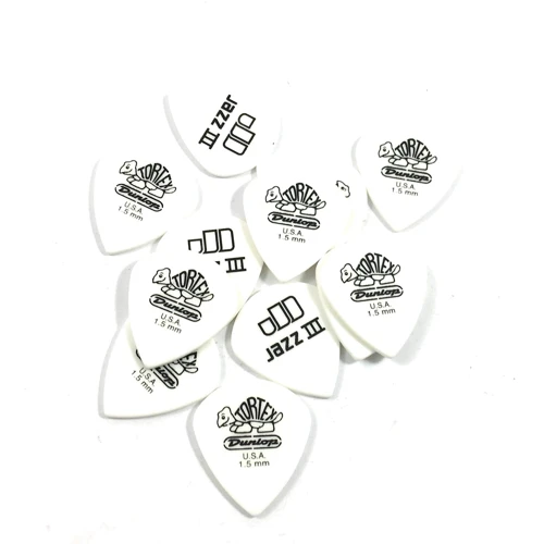 Медиатор Набор медиаторов DUNLOP 478P1.5 TORTEX WHITE JAZZ III PLAYERS PACK 1.5: Форма медиатора Standard