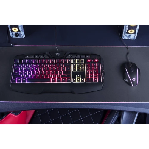 Клавиатура Trust GXT881 Odyss Semi-Mech USB Black (24303): Тип клавиатуры игровая