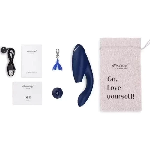 Вакуумный клиторальный стимулятор Womanizer Duo blueberry raspberry