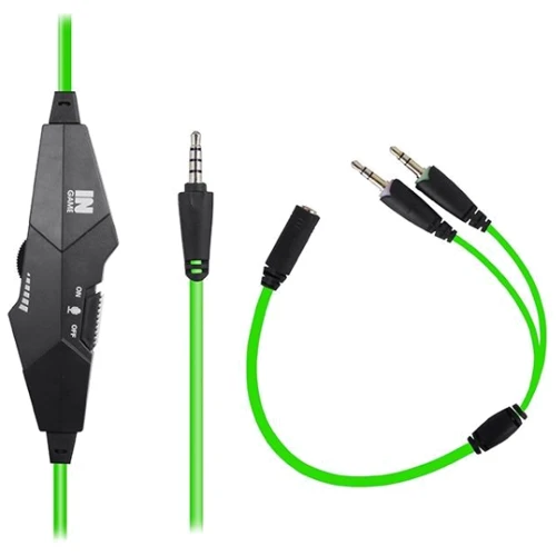 Навушники Gemix N3 Black/Green: Додатково регулятор громкости