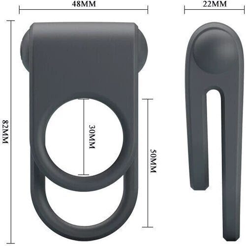 Ерекційне вібро кільце PrettyLove Julie, BI-210156