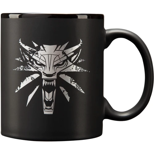 Кружка Jinx The Witcher 3 White Wolf Black / Red 325 мл