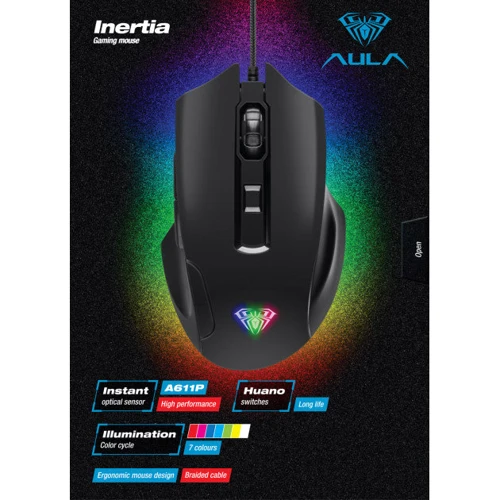 Мышь Acme Inertia USB Black (6948391212807): Эргономика для правой руки