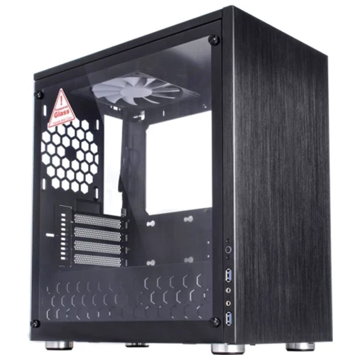 Корпус QUBE Style Black (QBC3M_WBNU3): Матеріал передній панелі алюміній