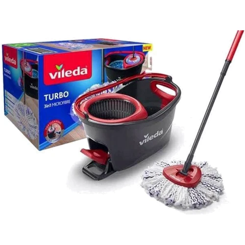 Швабра і комплектуюче Набір для прибирання Vileda UltraMax Turbo 3 in 1 (167751): Колір сірий
