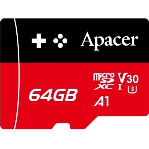 Карта памяти Apacer 64GB microSDXC Class 10 UHS-I U3 V30 A1 (AP64GMCSX10U7-RAGC)