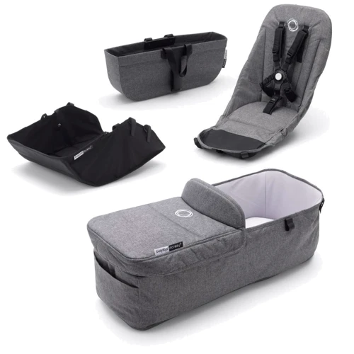 Текстиль на люльку і прогулянку Style Set для коляски Bugaboo Donkey 3 Grey Melange, сірий