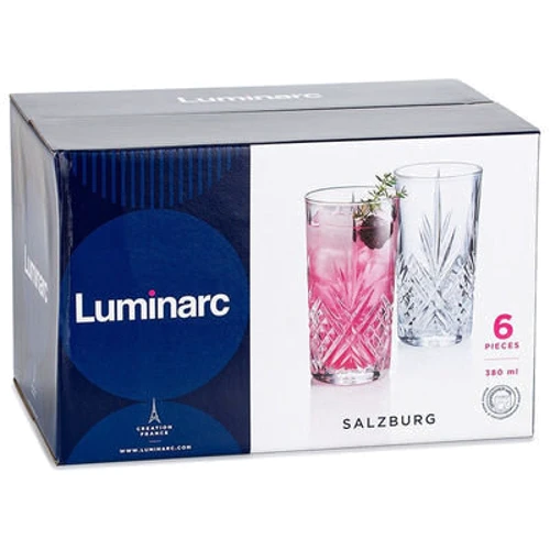 Набор стаканов Luminarc Зальцбург 6х380 мл (P4185/1): Объем стакана мл 6х380