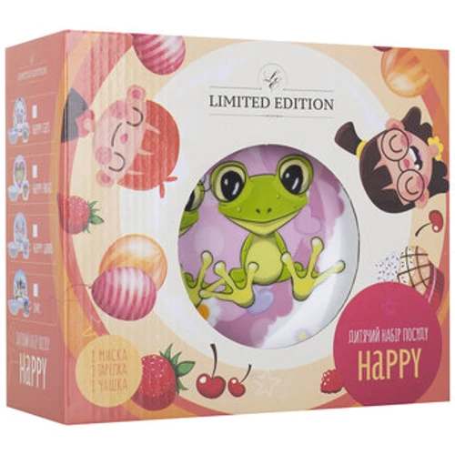Детская посуда Limited Edition HAPPY FROGS Набор 3 предмета (C556): Материал керамика