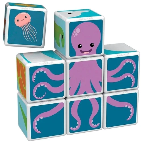 Магнитные кубики Geomag Magicube Sea Animals + 11 cards (146): Количество деталей, шт. 8