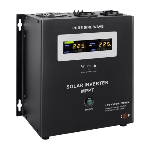 Автономный солнечный инвертор (off-grid) LogicPower LPY-C-PSW-2000VA 1400W MPPT 24V (4126): Напряжение аккумуляторной батареи, В 24
