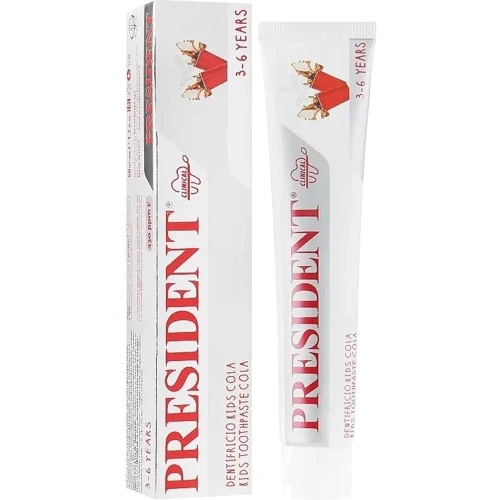 President Toothpaste Kids Cola Зубна паста 3-6 50 ml: Призначення Очищение, Комплексная защита