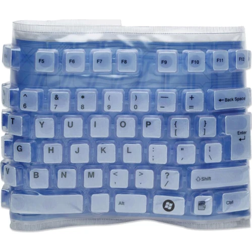 Клавиатура Manhattan Roll-Up Keyboard USB Blue (177573): Интерфейс подключения USB