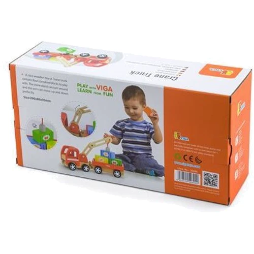 Деревянная игрушечная машинка Viga Toys Автокран (50690)