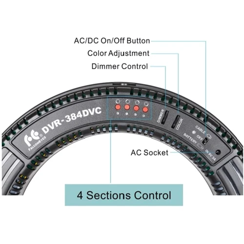 Кільцеве світло Falcon DVR-384DVC LED Ring (23W) фото 9