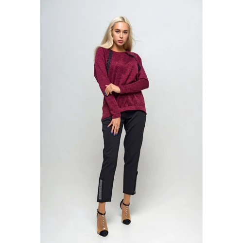 Джемпер FLFashion Грейс КСГ 1421 48 бордовый