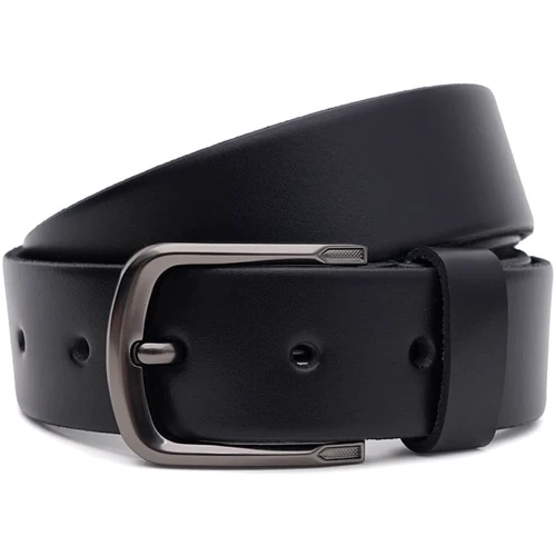 Чоловічий ремінь Borsa Leather чорний (125v1fx76-black)