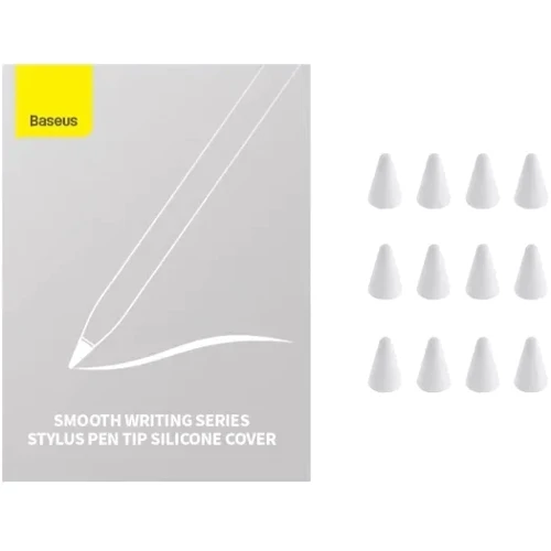 Наконечники Baseus Smooth Writing Stylus Pen Tip Silicone Soft White (12 Pack) (ARBJ020002) фото 12