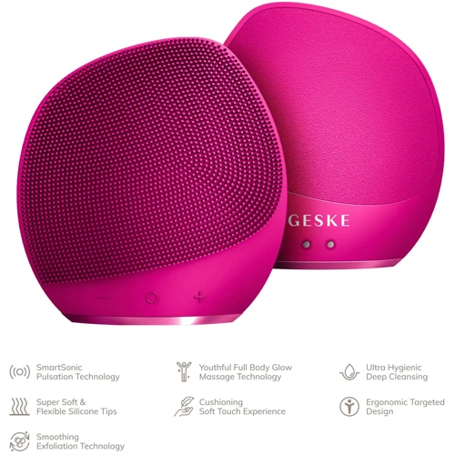 Ультразвуковая щетка для тела и интенсивный пилинг GESKE Sonic Body Brush&Intensive Exfoliator 7в1 magenta фото 3