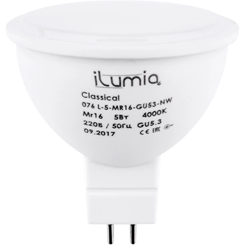 Набор ламп 2шт Ilumia 076 L-5-MR16-GU53-NW 500Лм, 5Вт, GU5.3, 4000К (LP6966)