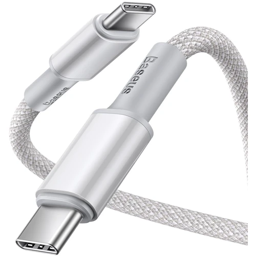 Кабель Baseus Cable USB-C to USB-C High Density Braided Fast Charging Data 100W 1m White (CATGD-02): Тип USB-C - USB-C