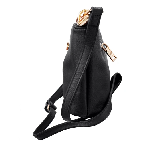Женская сумка через плечо Amelie Galanti черная (A991511-black): Тип ручки Со съемным ремнем, Со съемной ручкой, Плечевой ремень, Длинная ручка