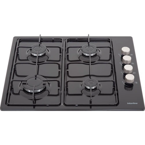 Варочная поверхность газовая Interline HGE 6040 S BK: Размеры для встраивания (ШxГ) 56x49 см