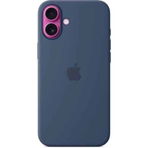 Чехол для iPhone Apple for iPhone 16 Plus Silicone Case with MagSafe Denim (MYYA3) : Материалы Силикон