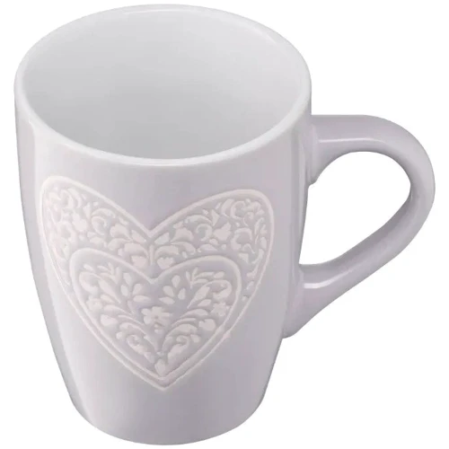 Кухоль Ardesto Heart кераміка сіра 330 мл (AR3467GR)