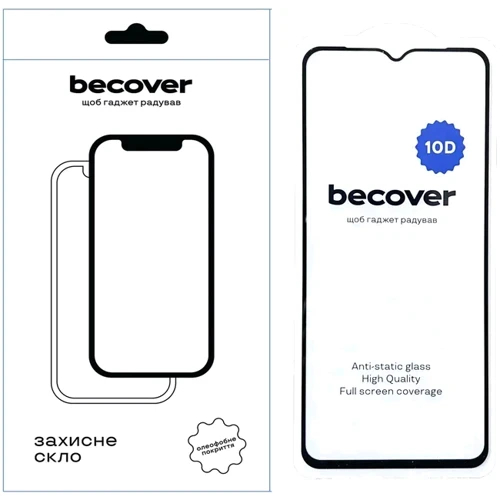 Аксессуар для смартфона BeCover Tempered Glass 10D Black for Honor X6a (711333)