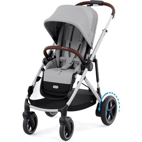 Прогулочная коляска Cybex eGazelle S SLV Stone Grey с электродвигателем и функцией укачивания (524000523) фото 16