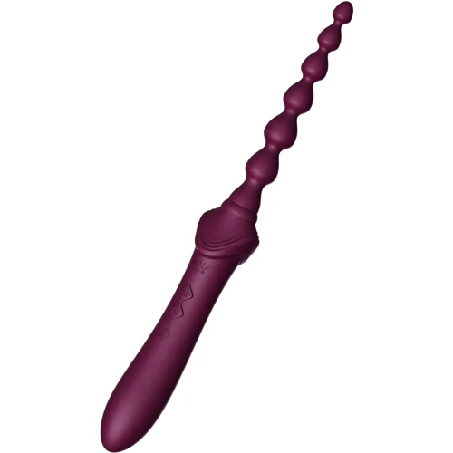 Мультифункциональный вибратор Zalo - Bess 2 Velvet Purple (4 насадки, подогрев)