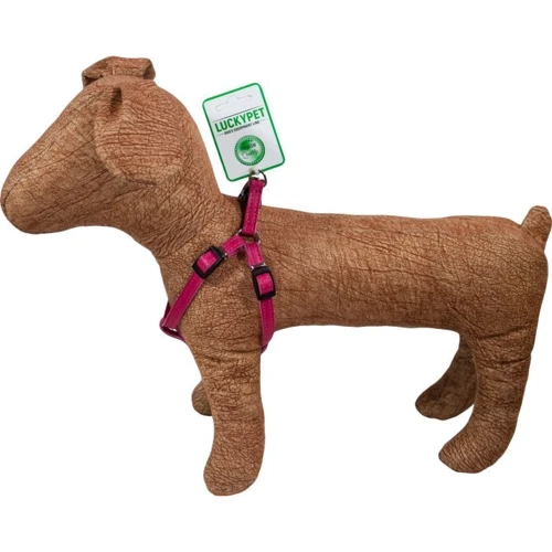 Шлейка Lucky Pet шкіряна подвійна 1.6x33-40 см рожева (4820224217611) фото 2
