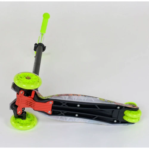 Самокат трехколесный MAXI "Best Scooter" пластмассовый, трубка руля алюминиевая Light green/Black (74318): Тип колес литые
