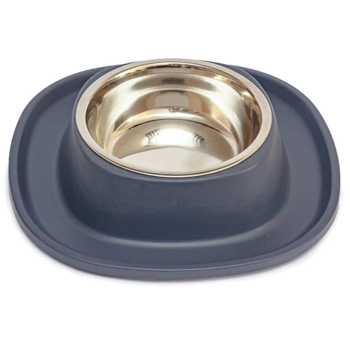 Миска металлическая с мягким ковриком Georplast Soft Touch 600 мл 28x28x5.5 см (20053АЦ)