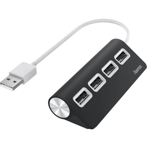 Адаптер HAMA Adapter USB to 4xUSB White (200119): Цвет Черно-белый