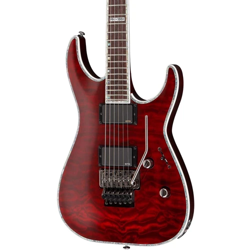 Электрогитара LTD MH-1000 (SEE THRU BLACK CHERRY): Тип крепления грифа Вклеенный