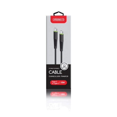 Кабель Intaleo Cable USB-C to USB-C 18W 1.2m Black (CBFLEXTT1) фото 3