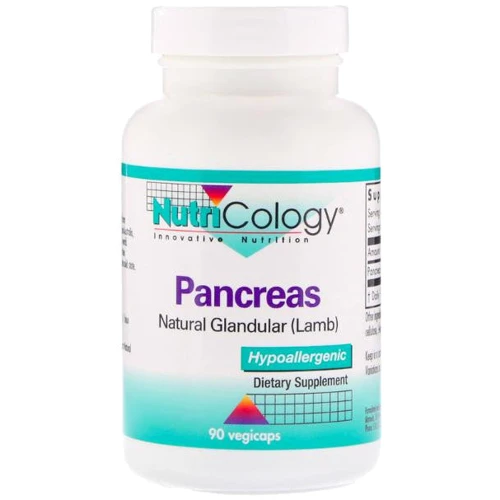 Nutricology Pancreas Natural Glandular (Lamb) 90 Veggie Caps Підшлункова залоза овеча