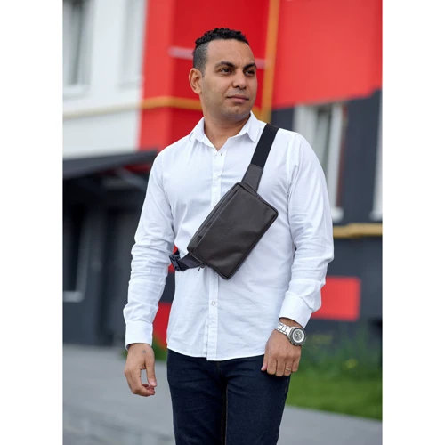 Сумка чоловіча Sambag Harvi темно-коричнева (88218120): Країна виробник Украина